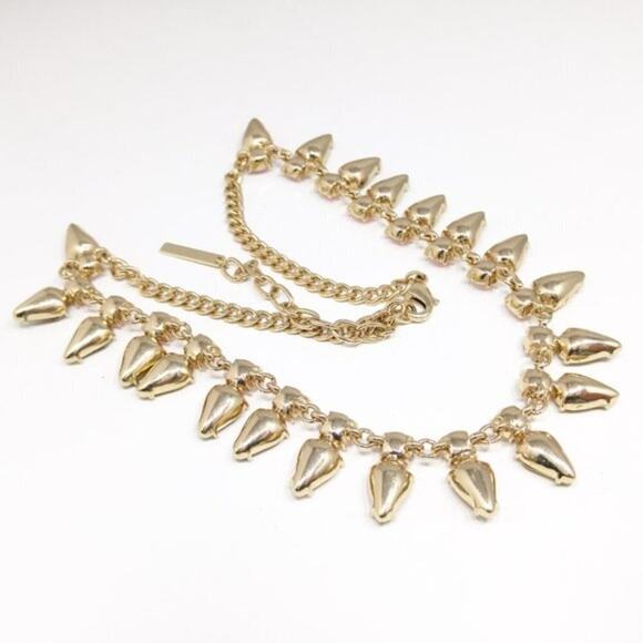 Pink Faux Opal Gold Rhinestone Necklace, Beautiful Bling, Mythologie, 21 Inches - Picture 8 of 8